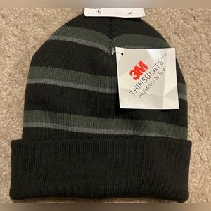 Thinsulate striped insulated winter hat everyday beanie NWT